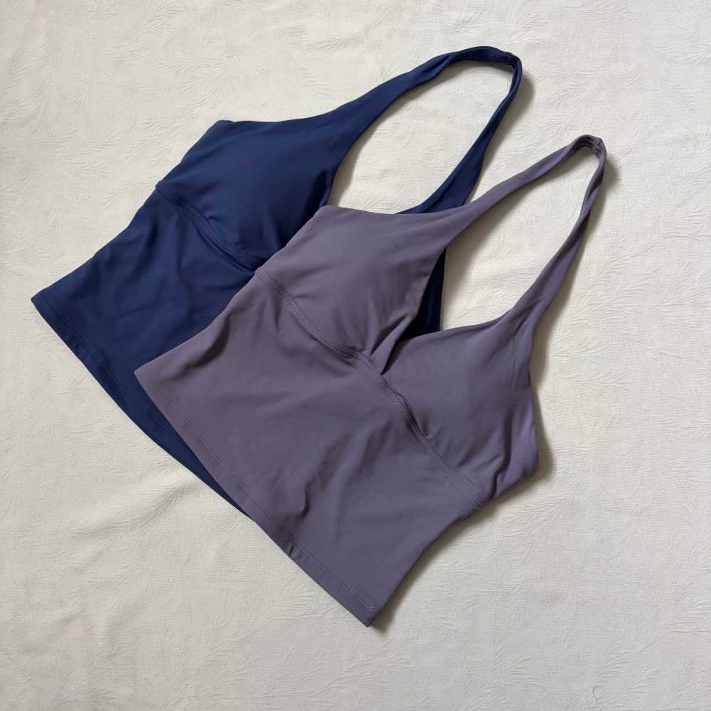 Yoga Fitness Mat - Logo V-neck Hanging Neck Vest with