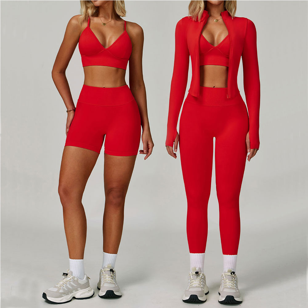 Yoga Fitness Jacket - 2/3PCS Yoga Suit Sports Set Women