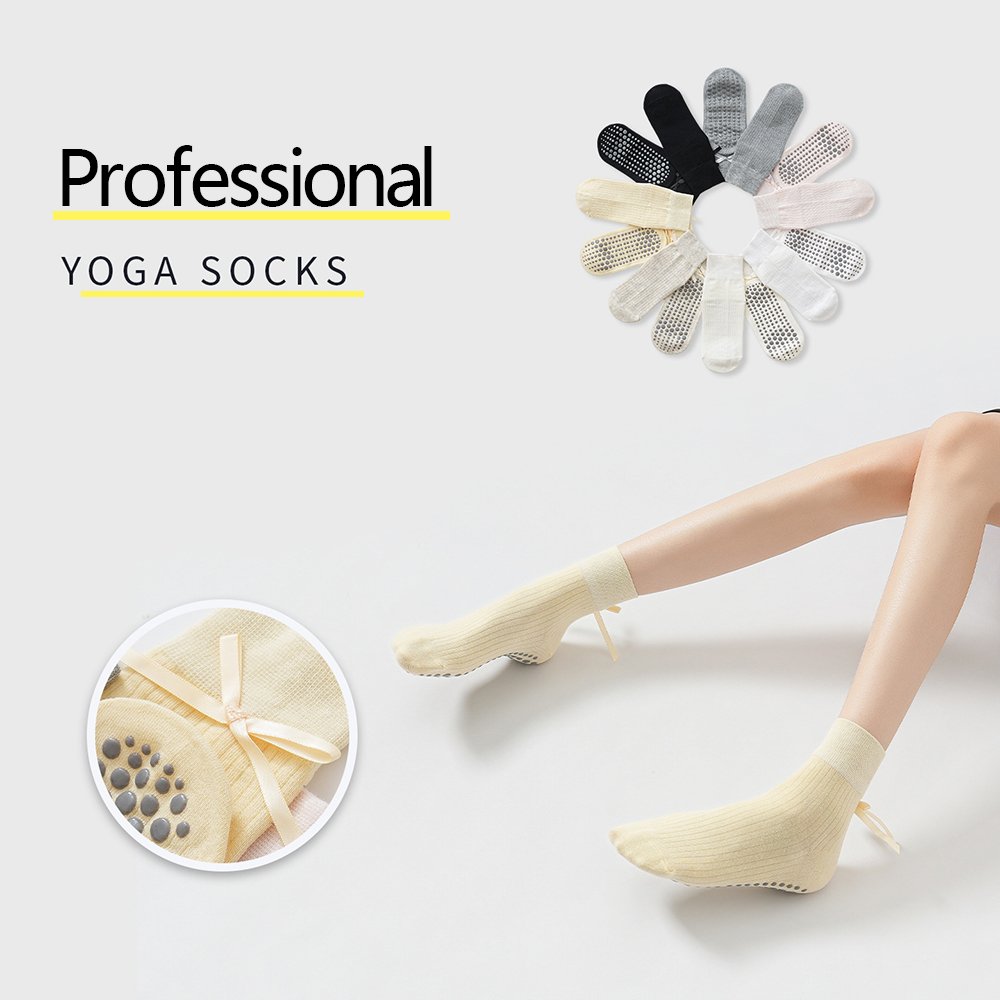 Yoga And Fitness - Cute Bowknot Yoga Socks Girls Sweet