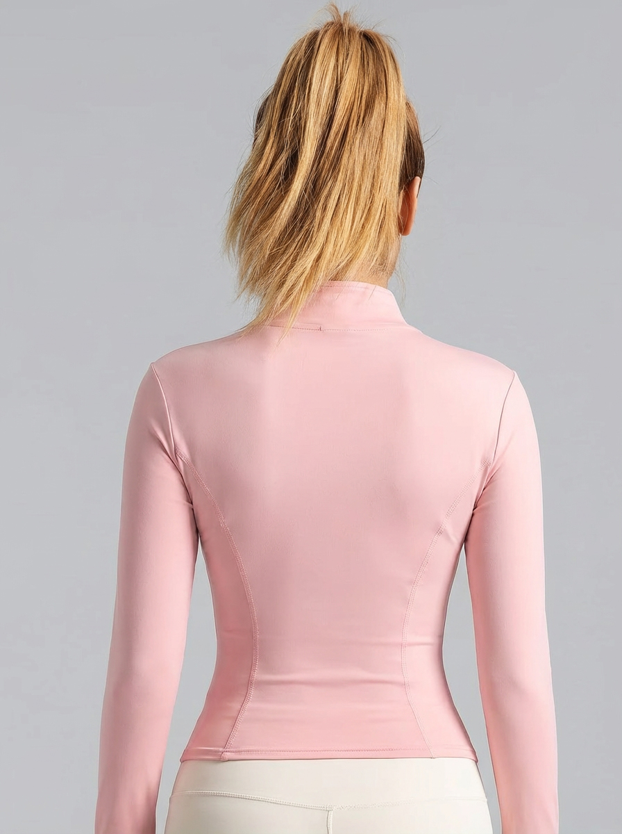 New Women Light Pink Yoga Coat - Yoga Fitness Jacket ulasan dan harga