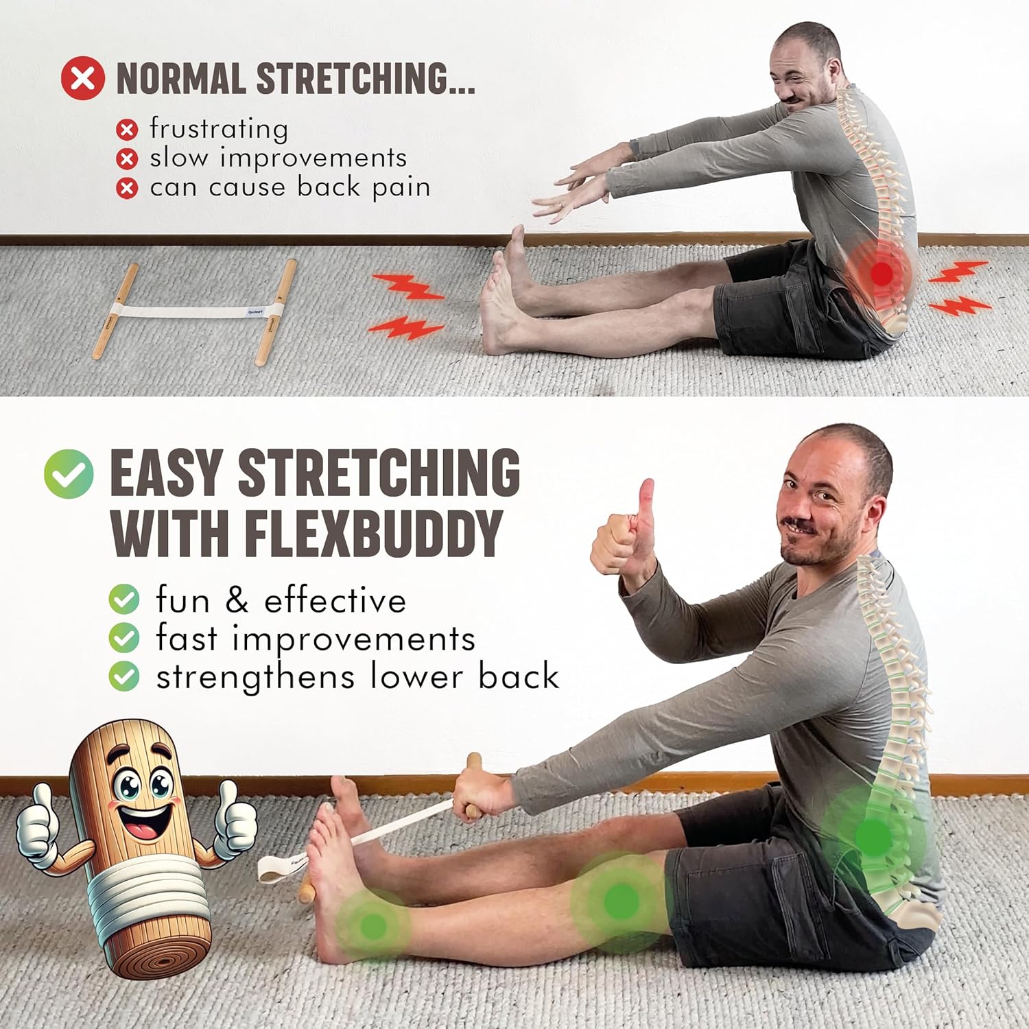 Hamstring Stretcher Adjustable - Yoga And Fitness ulasan dan harga