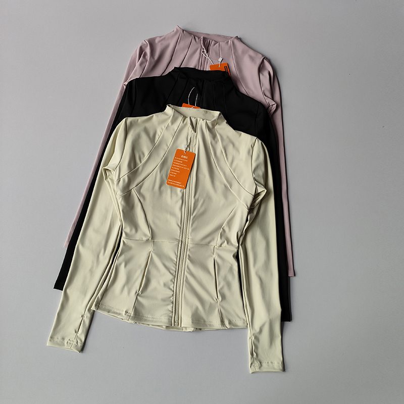 Women Sports Jacket Zip Fitnes - Yoga Fitness Jacket ulasan dan harga