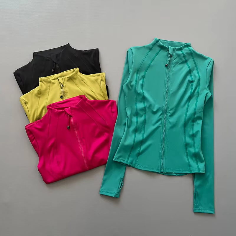 Women Full Zip Long Sleeve Ath - Yoga Fitness Jacket ulasan dan harga