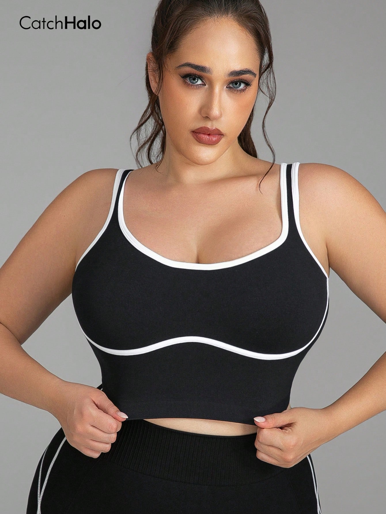 Women Plus Size Seamless Brale - Yoga Fitness Plus ulasan dan harga