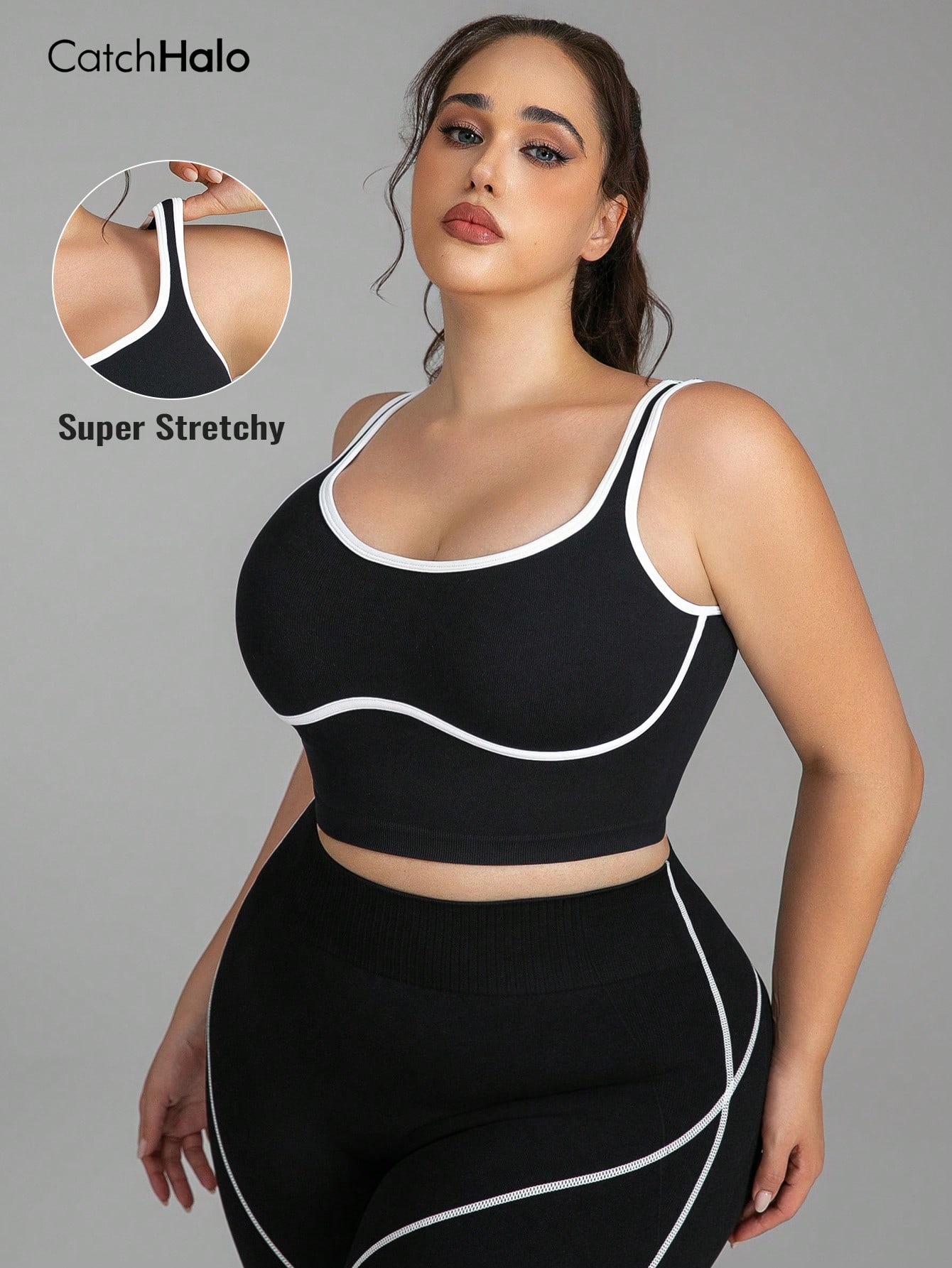 Women Plus Size Seamless Brale - Yoga Fitness Plus ulasan dan harga
