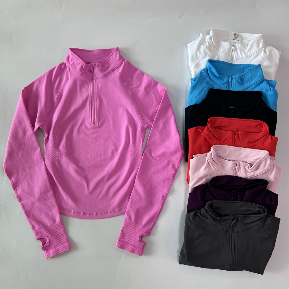 No Logo Yoga Jacket With Half  - Yoga Fitness Jacket ulasan dan harga