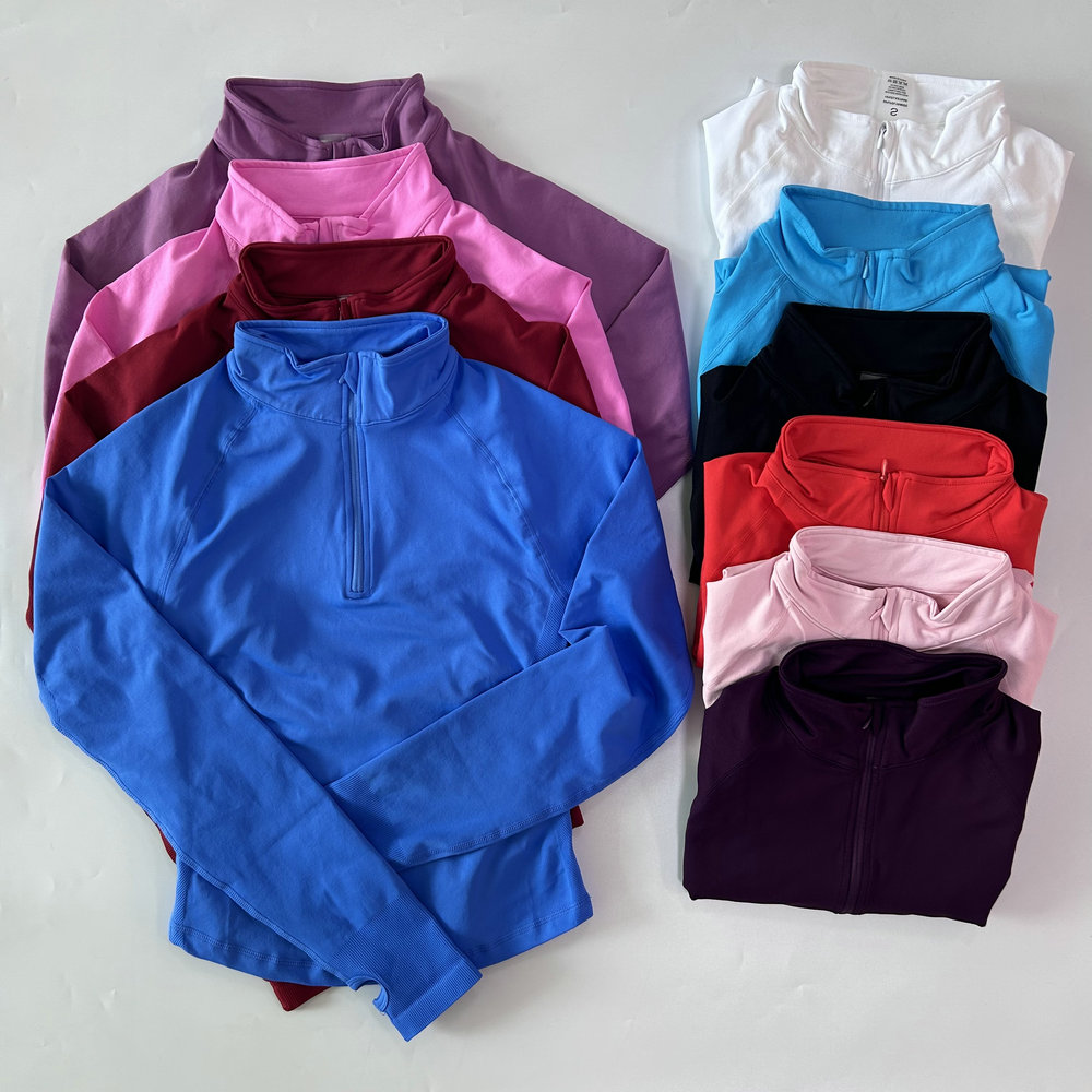 No Logo Yoga Jacket With Half  - Yoga Fitness Jacket ulasan dan harga