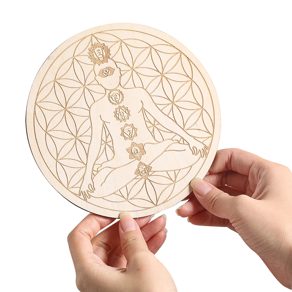 15CM Laser Engraving 7 Chakra  - Yoga Fitness Mat ulasan dan harga