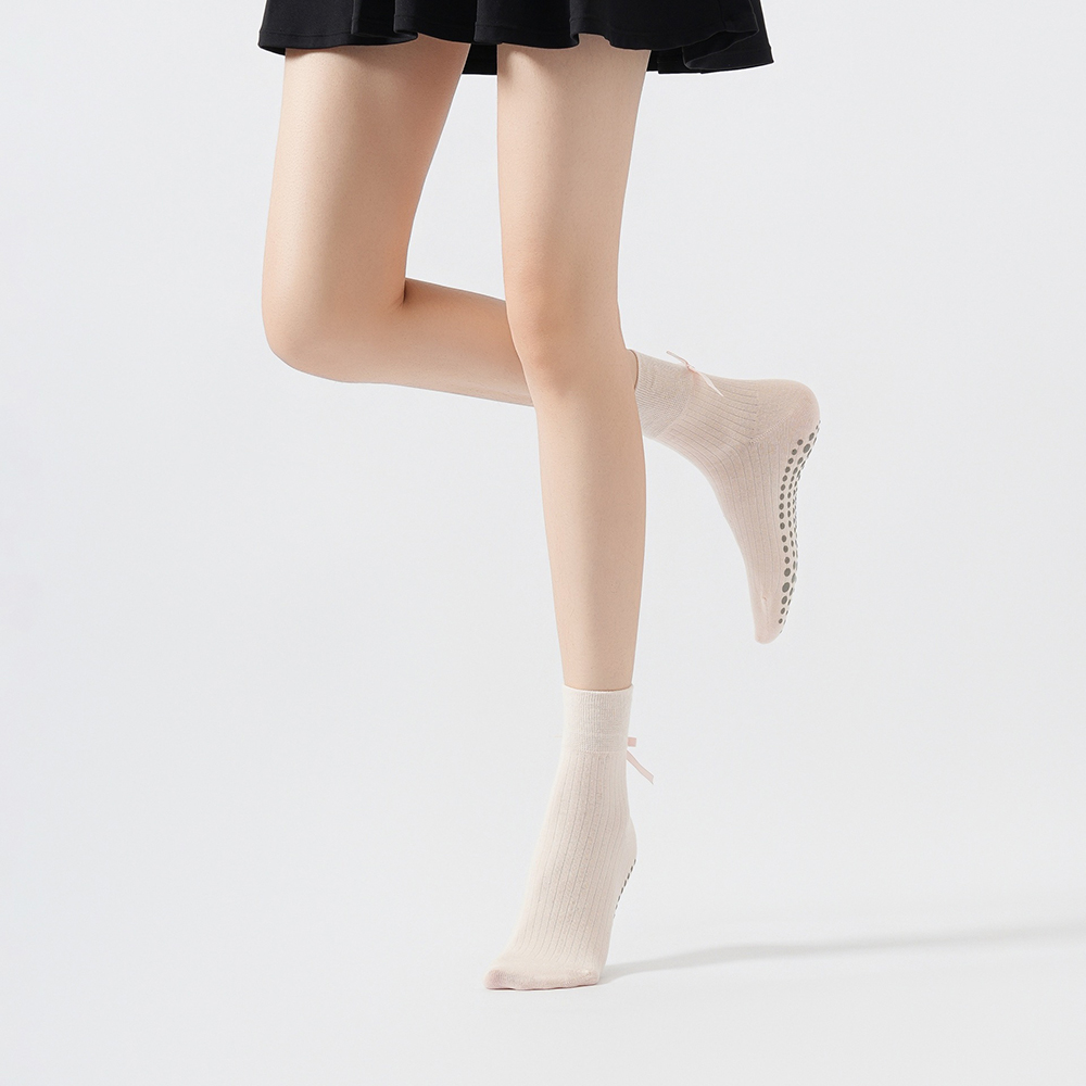 Cute Bowknot Yoga Socks Girls  - Yoga And Fitness ulasan dan harga